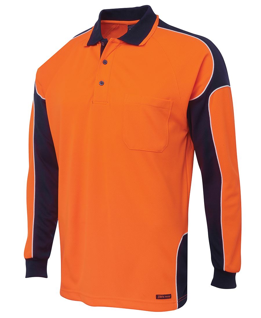 JB's Hi Vis L/S Arm Panel Polo